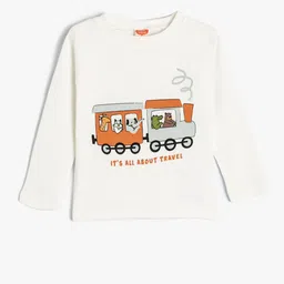 Koton Boys Printed Applique T-shirt-image-33