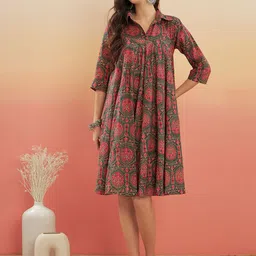 InWeave Floral Print A-Line Dress-picture-21