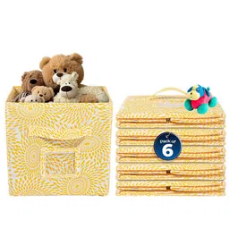 Kuber Industries Yellow Set of 6 Regular Multi-Utility Organisers-14