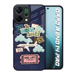 QRIOH Unisex Oppo Reno14 Pro 5G Quirky Tour The World Shockproof Glass Back Case-picture-46