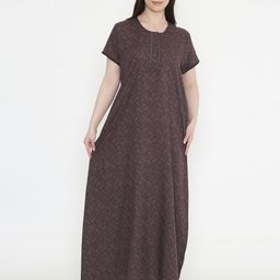NIGHTSPREE Women Checked Maxi Nightdress-image-80