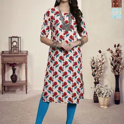 HERE&NOW Women Pack of-3 Ethnic Motifs Printed Crepe Kurta-image-96