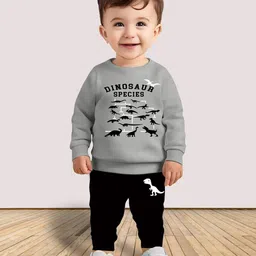 MRS NATURAL Kids Graphic Printed Sweatshirt & Joggers-27