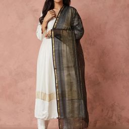 Fabindia Black Maheshwari Dupatta-image-79