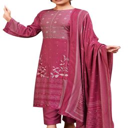 DRAVINAM Trends Floral Embroidered Unstitched Dress Material-image-93