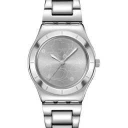 Swatch Blossom Time Women Patterned Stainless Steel Straps Analogue Watch YLS237G-image-10