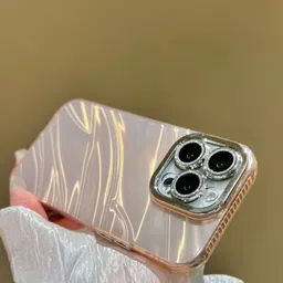 CASE CREATION Abstract Printed Real 3D Glitter iPhone 13 Pro Back Case Mobile Accessories-14