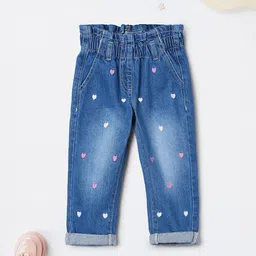 max Girls Regular Fit Mid-Rise Low Distress Heavy Fade Jeans-image-90