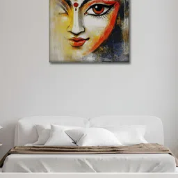 OLIVE TREE Off White & Black 1 Piece Canvas Religious Wall Paintings-image-25