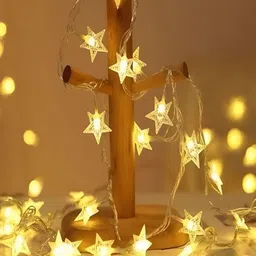 KAVYARA White Star Shape String Lights image 3