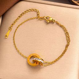 GOLDIWALA Stainless Steel Gold-Plated Artificial Stones Studded Wraparound Korean Bracelet-image-62