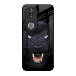 QRIOH Angry Black Leopard Printed Vivo V50e 5G Impact Resistant Back Case-image-71