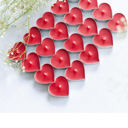 LIGHT JEWELS Pack of 20 Heart Shaped Rose Scented Tealight Candles-picture-10