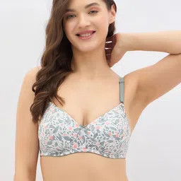 Clovia Floral Bra Full Coverage Lightly Padded-picture-53