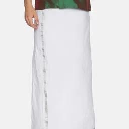 WHITE HEART Men Pure Cotton Solid Single Layer Dhoti-9