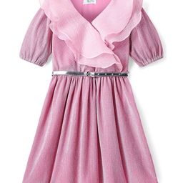 Hola Bonita Girls Solid Peplum Knee Length Dress-picture-37