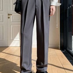 Next One Men Smart Loose Fit Easy Wash Pleated Trousers-picture-43