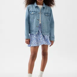 GAP Girls Floral Printed Pure Cotton Mini Skorts-image-65
