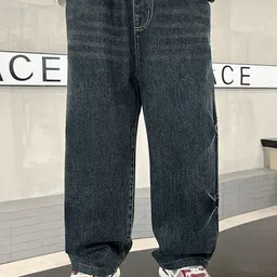 LULU & SKY Boys Wide Leg Low Distress Jeans-image-20