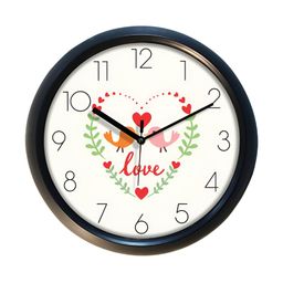 Aura White & Blue Printed Contemporary Wall Clock-picture-10