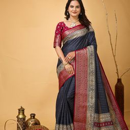 DIVASTRI Checked Zari Kanjeevaram Saree-28