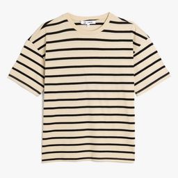 Koton Women Striped Round Neck Cotton T-shirt-picture-8