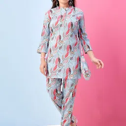BAESD Girls Printed Regular Kurta with Palazzos-image-89