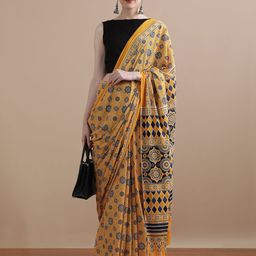 Jaipur Kurti Printed Pure Cotton Saree-picture-29