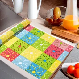 REVEXO Pink & Blue Printed Water-Resistant Shelf Liner-7