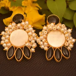 SHREEVARAM Women Gold-Plated Brass Studs-picture-17