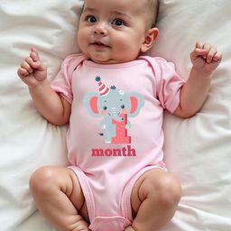 YK Infants One Month Elephant Printed Cotton Bodysuit-picture-22