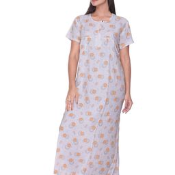 TRUDO Printed Pure Cotton Maxi Nightdress-image-69