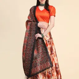 Kaizen TEXO FAB Satin Semi-Stitched Lehenga & Unstitched Blouse With Dupatta-picture-29