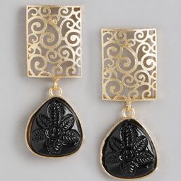 Anouk Gold Plated Beaded Contemporary Drop Earrings-30