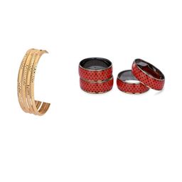 1ST TIME Set Of 8 Gold-Toned Alloy Artificial Stones & Beads Antique Bangles-picture-28