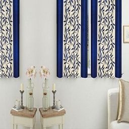 BELLA TRUE Blue & Beige 4 Pieces Ethnic Motifs Window Curtains-image-98