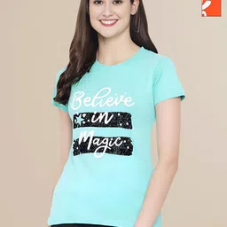Mast & Harbour Women Typography 2 Printed Applique T-shirt-picture-11