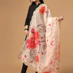Kaizen TEXO FAB Printed Organza Dupatta image 3
