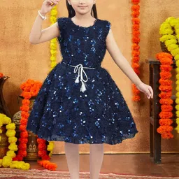 HERE&NOW Floral Print Pure Wool Fit & Flare Dress-picture-15
