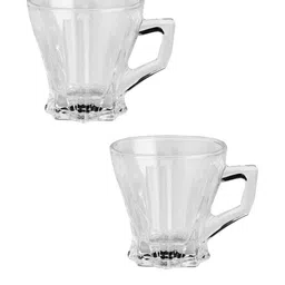 Somil Clear Glass Coffee & Tea Cup / Mug (120 Ml), Enjoy Your Drink in Style, 7.8 X 9.7 X 8 Cm, Pack of 2-image-86