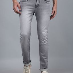 Crimsoune Club Men Slim Fit Heavy Fade Medium Shade Mid-Rise Stretchable Jeans-image-98