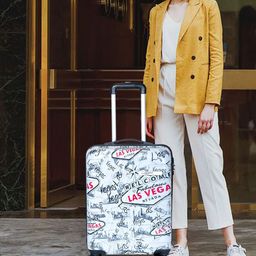 Luggero Printed Cabin Trolley Bag-29