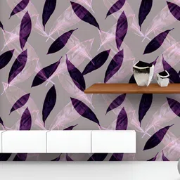 ArtzFolio Grey & Purple Printed UV Resistant Wallpaper-image-92