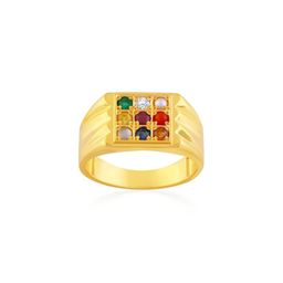 GenZcomplex Gold-Plated Brass Crystals Finger Ring-image-62
