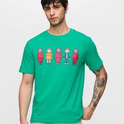The Souled Store Men Graphic Printed Round Neck Cotton T-shirt-image-96