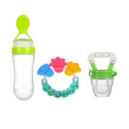 Kritiu Set Of 3 Fruit And Food Nibbler Spoon Feeder & Rattle Teether-28