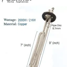 sunhot CUP Type (9") Geyser Element (For use in Geyser) 2000 W Shock Proof Immersion Heater Rod image 2