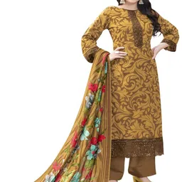 DRAVINAM Trends Floral Printed Pure Cotton Unstitched Dress Material-picture-44