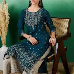 Sangria Women Floral Printed Kurta with Palazzo-picture-40