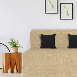 COIRFIT Beige 2 Seater Anti-Dust Mite & Anti-Sag Double Foam Fold Out Sofa Cum Bed-image-94